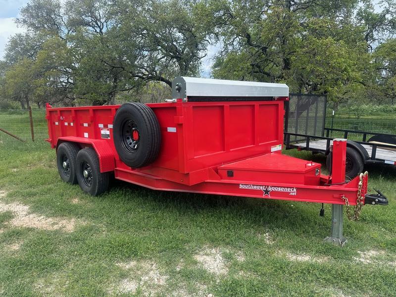 Red SW Dump Trailer Rental