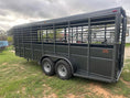 Load image into Gallery viewer, Calico 20 x 6 x 6'6 Gooseneck Livestock Trailer gray - 0699
