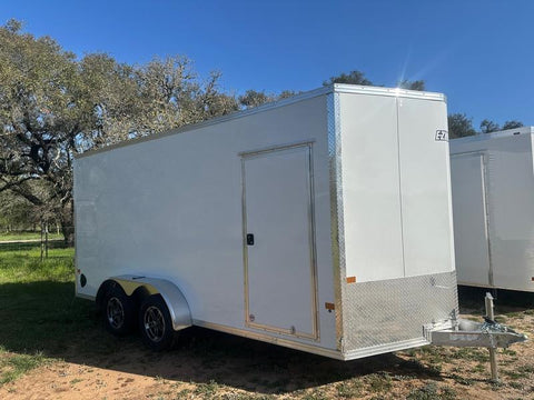 Alcom EZ Haul Cargo 7.4x16 Tandem Axle Trailer white-1923