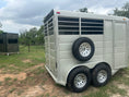 Load image into Gallery viewer, Calico 6x13x7 GOLD Horse Trailer-0655
