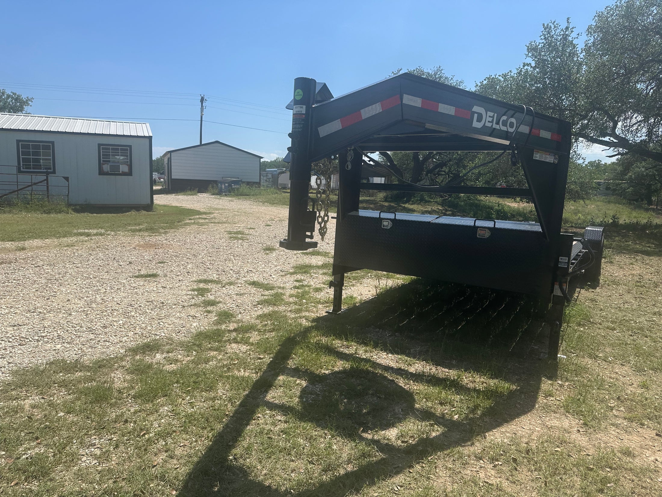 Delco 83" x 24' 8' deck Tandem Gooseneck Tilt 7786