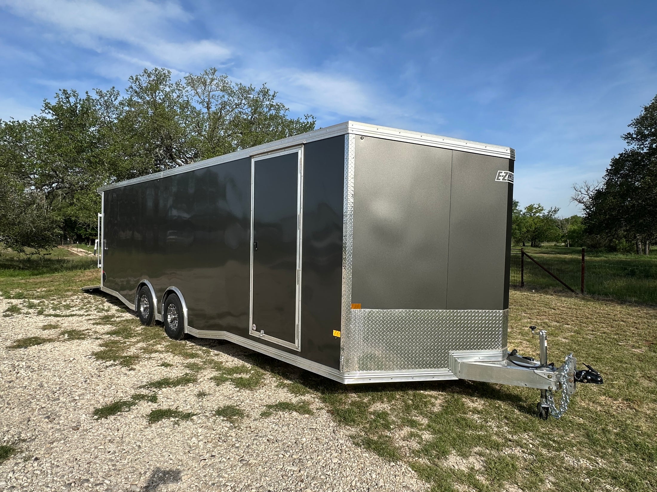 Alcom EZ Haul 8.5x24 Tandem Axle Trailer Cargo CHARCOAL-8099