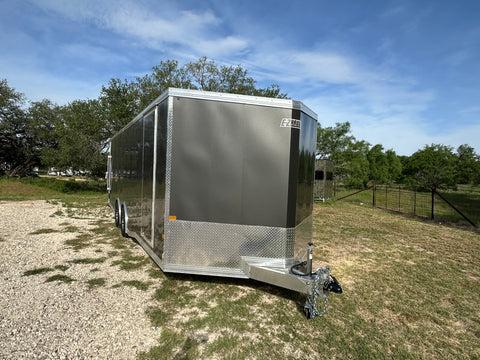 Alcom EZ Haul 8.5x24 Tandem Axle Cargo Trailer CHARCOAL-2476