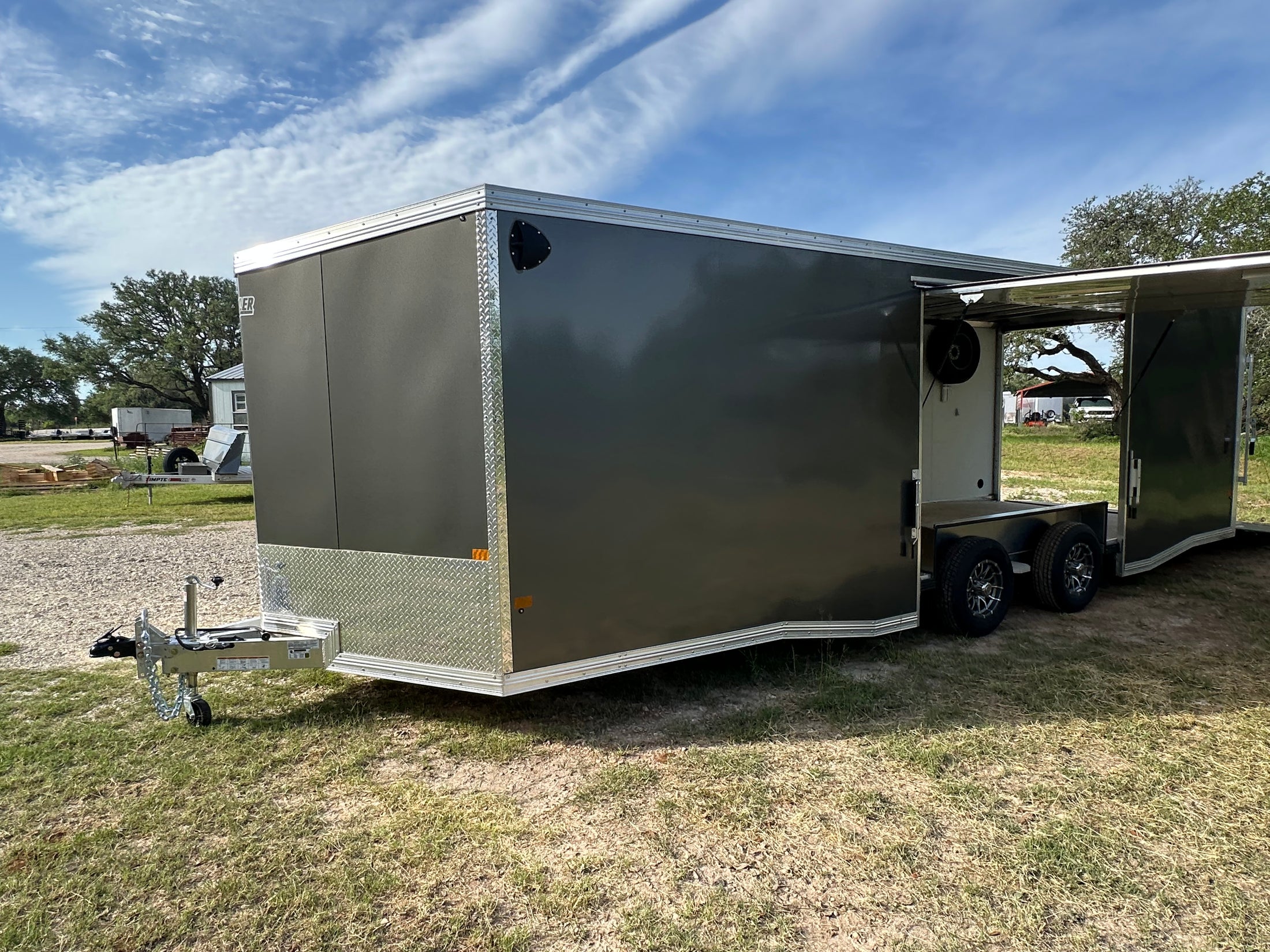 Alcom EZ Haul 8.5x24 Tandem Axle Trailer Cargo CHARCOAL-8099