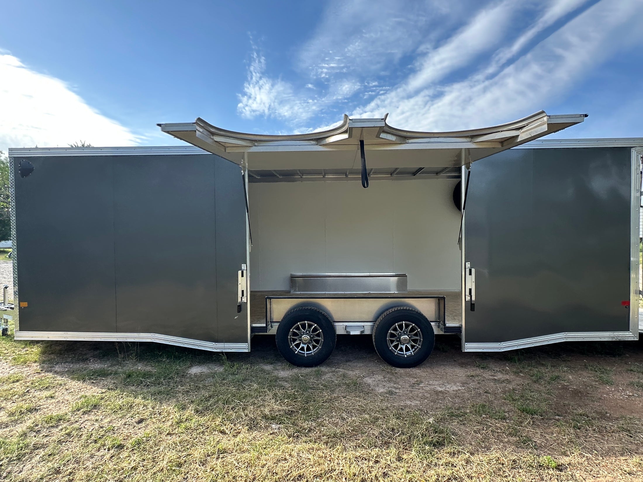 Alcom EZ Haul 8.5x24 Tandem Axle Trailer Cargo CHARCOAL-8099
