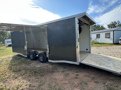 Alcom EZ Haul 8.5x24 Tandem Axle Trailer Cargo CHARCOAL-8099