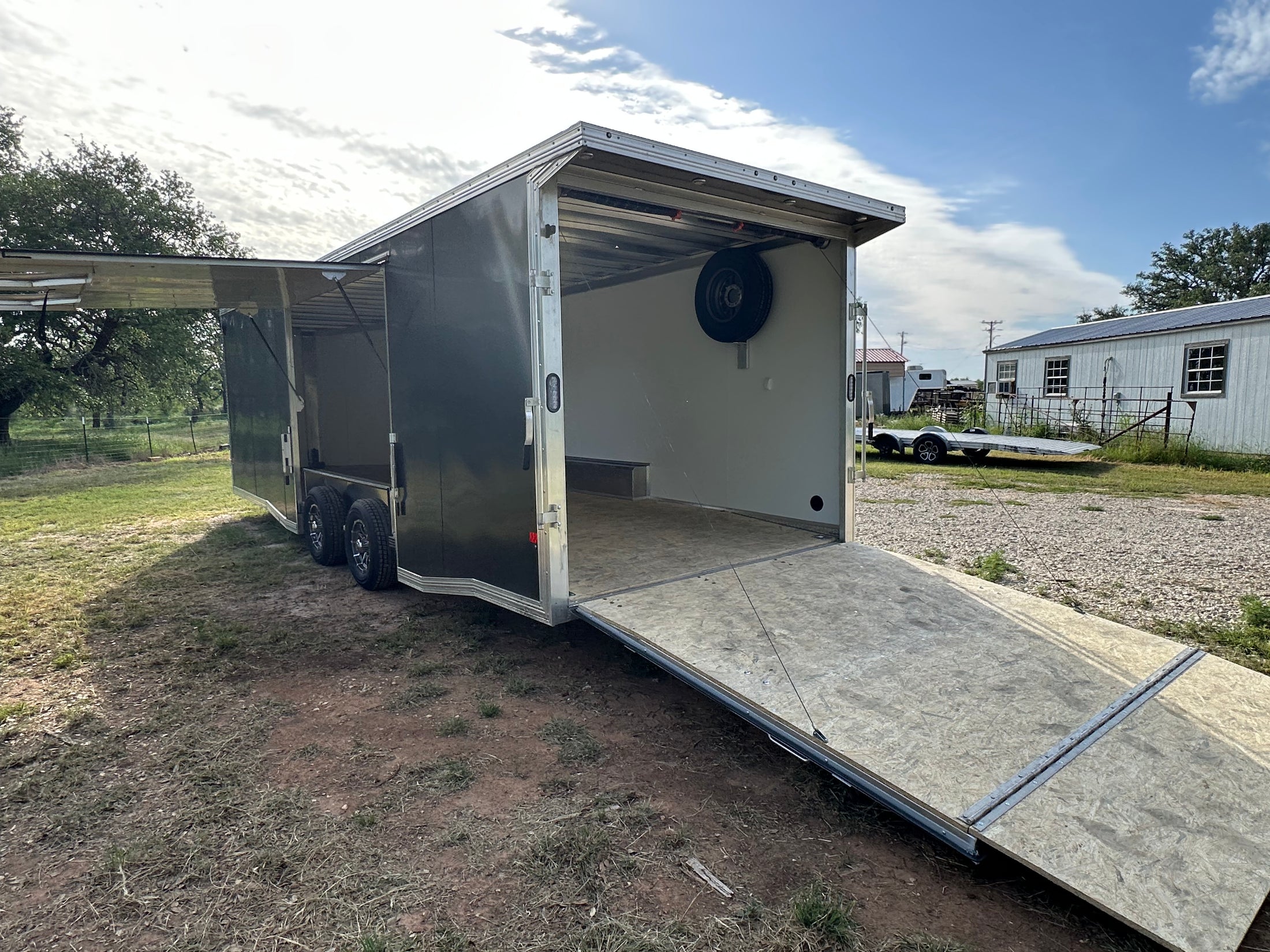 Alcom EZ Haul 8.5x24 Tandem Axle Trailer Cargo CHARCOAL-8099