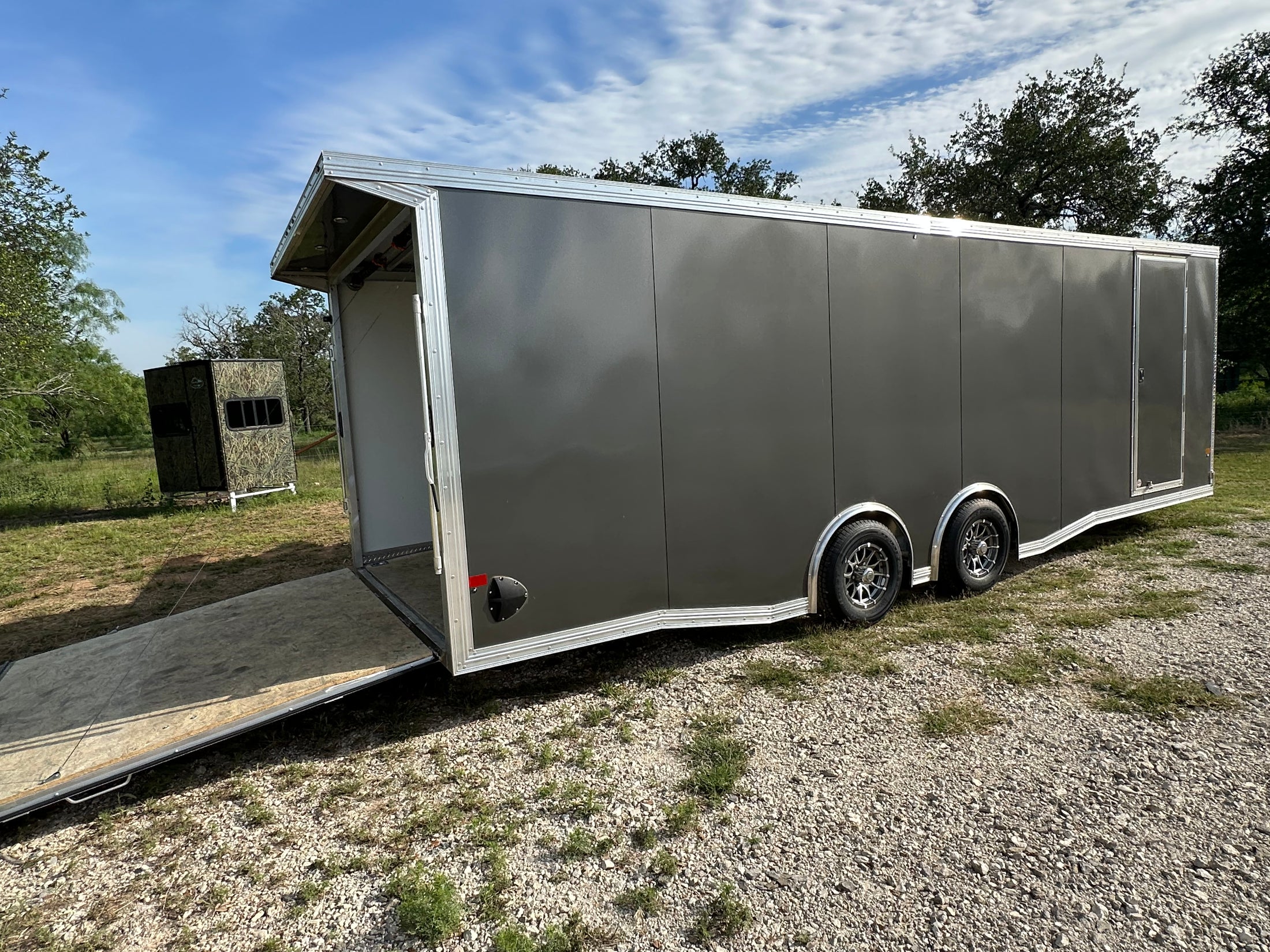 Alcom EZ Haul 8.5x24 Tandem Axle Trailer Cargo CHARCOAL-8099