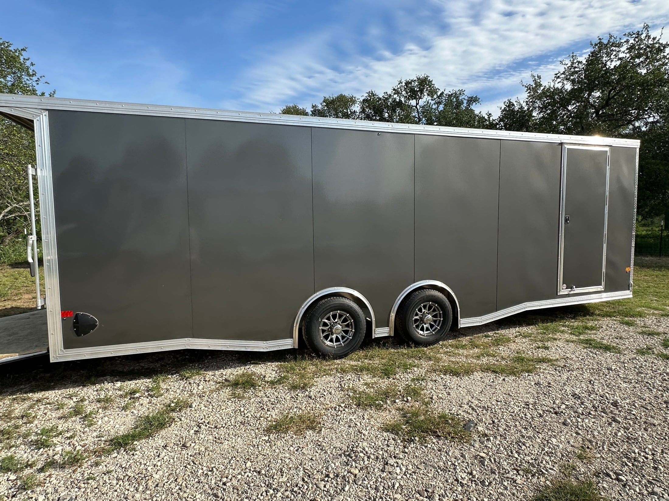 Alcom EZ Haul 8.5x24 Tandem Axle Trailer Cargo CHARCOAL-8099