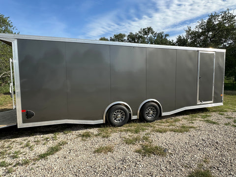 Alcom EZ Haul 8.5x24 Tandem Axle Cargo Trailer CHARCOAL-2476