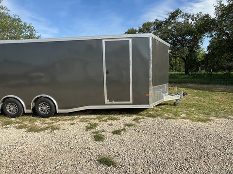 Alcom EZ Haul 8.5x24 Tandem Axle Cargo Trailer CHARCOAL-2476