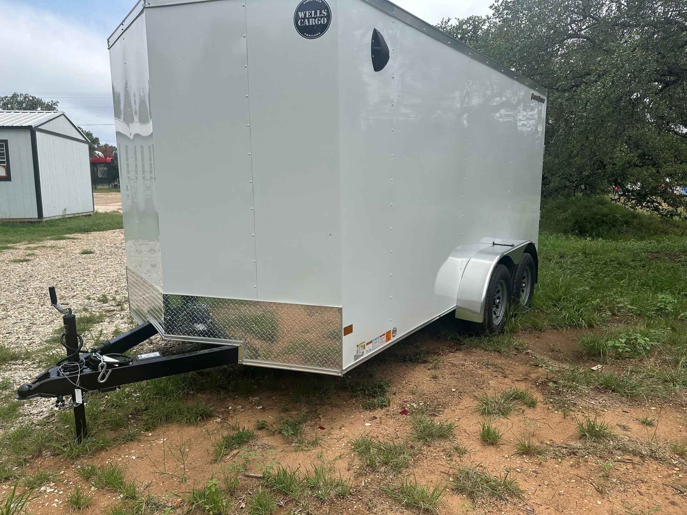 Wells Cargo 7x14 - FT714T2-D - WHITE 4090