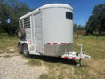 Load image into Gallery viewer, USED 2022 Calico 6x12 White 2 Horse Slant Bumperpull Trailer- 0566
