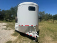 Load image into Gallery viewer, USED 2022 Calico 6x12 White 2 Horse Slant Bumperpull Trailer- 0566
