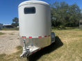 Load image into Gallery viewer, USED 2022 Calico 6x12 White 2 Horse Slant Bumperpull Trailer- 0566
