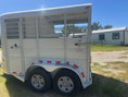Load image into Gallery viewer, USED 2022 Calico 6x12 White 2 Horse Slant Bumperpull Trailer- 0566
