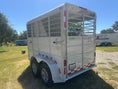 Load image into Gallery viewer, USED 2022 Calico 6x12 White 2 Horse Slant Bumperpull Trailer- 0566

