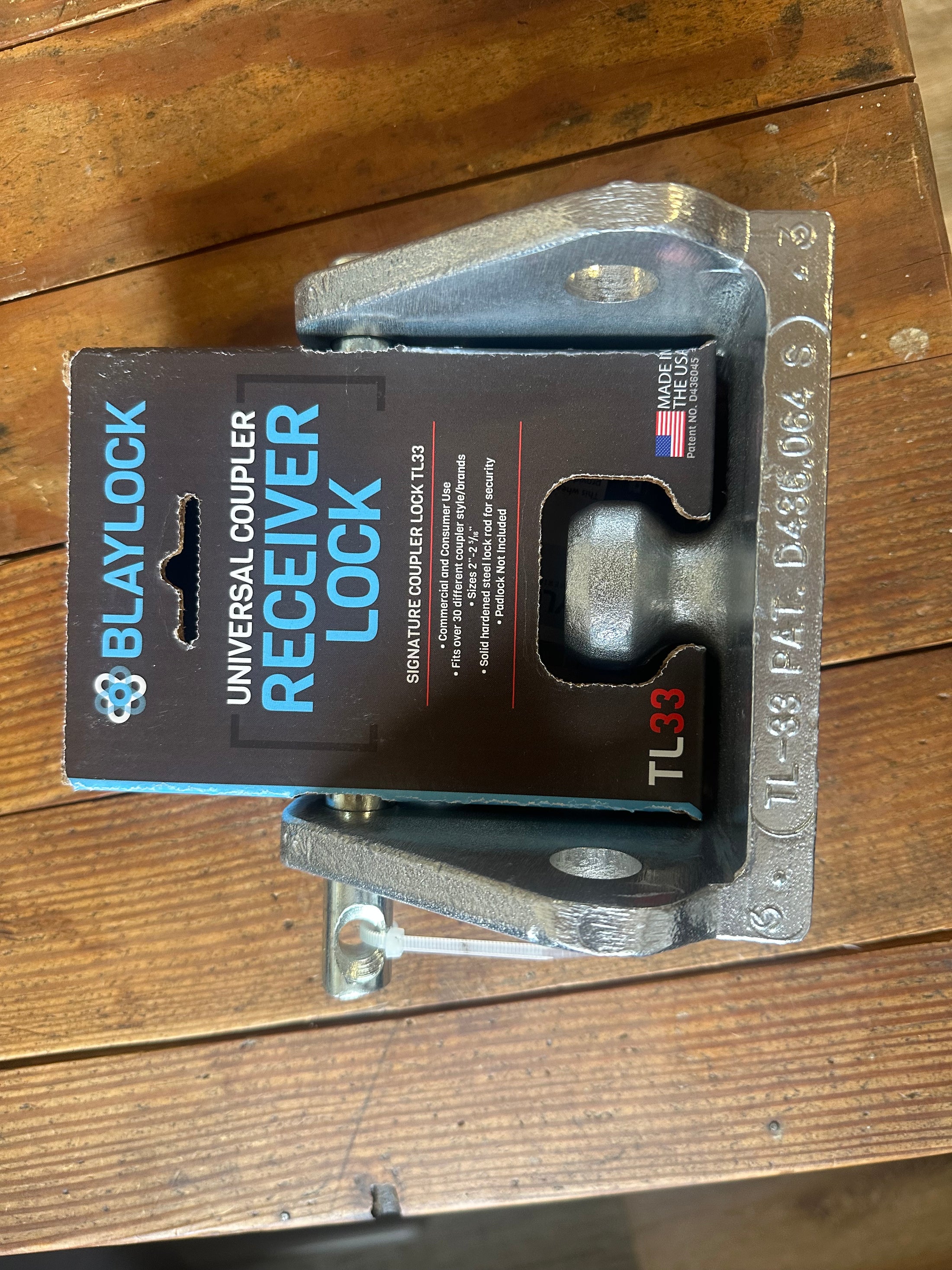 Blaylock EZ Lock Trailer Coupler Lock for 1-7/8", 2", and 2-5/16" Couplers - Aluminum