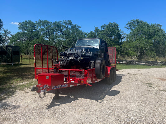 Red Utility Equipment Trailer Rental