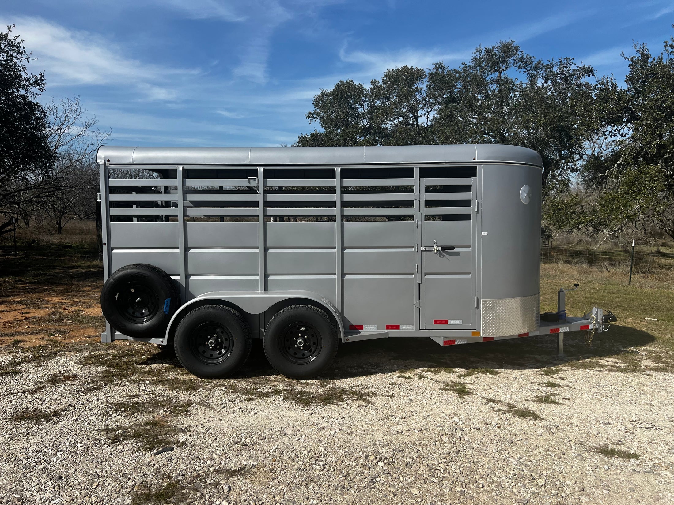 Delco 16x6x6'6 Bumper Livestock 6K- Silver - 8293