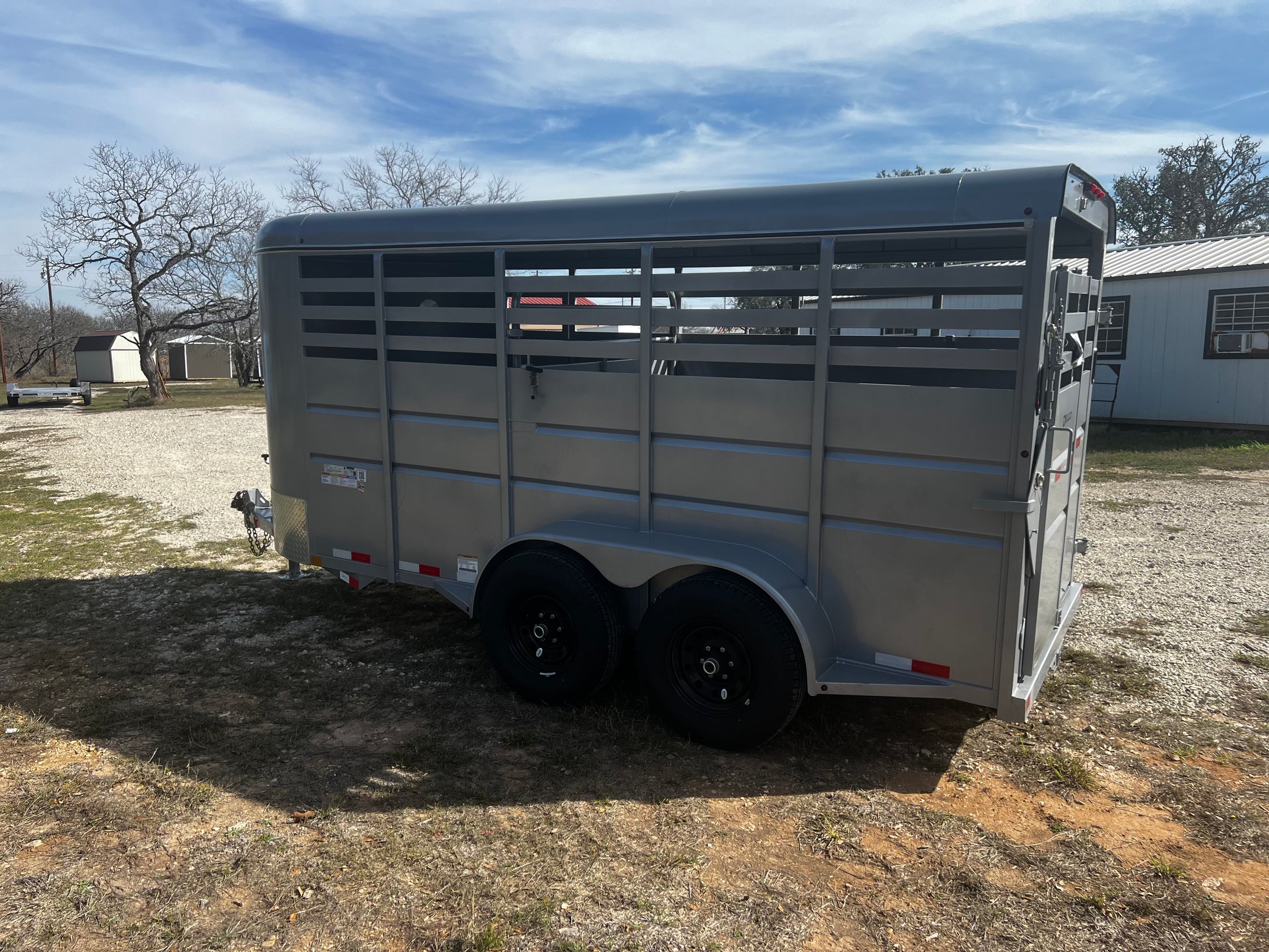 Delco 16x6x6'6 Bumper Livestock 6K- Silver - 8293