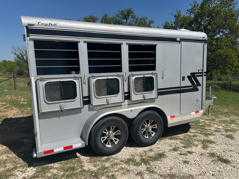 USED 2022 Brut 3 Horse Slant Trailer Grey-1004