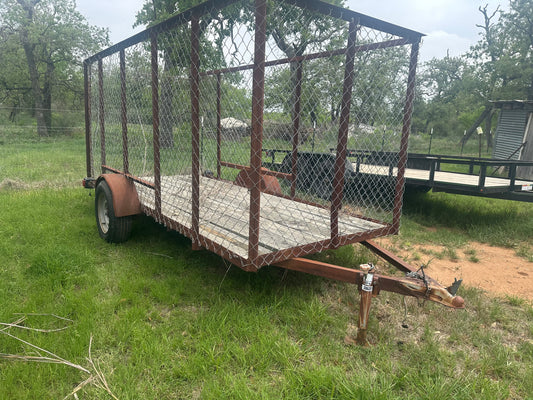 1988 Single Axle Trash Trailer USED homemade - HMMD