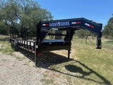 Loadtrail Tandem Gooseneck 83x24 ft Carhauler w rails- 0113