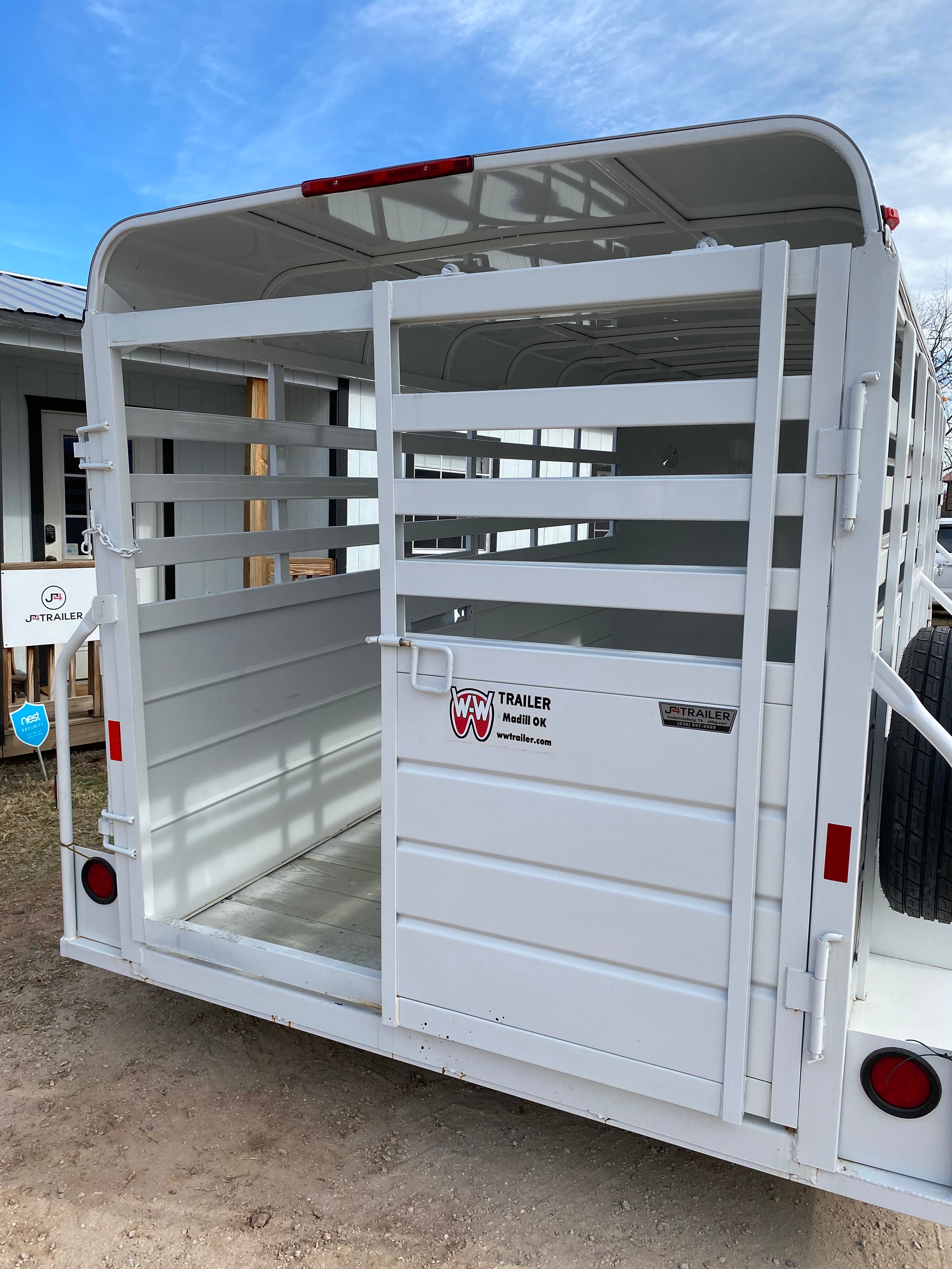 WW 5x14 2026 Livestock Trailer WHITE- 8206