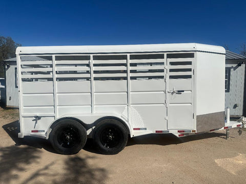 Delco 18x6'8x6'6 Bumper Livestock 6K- White - 0244
