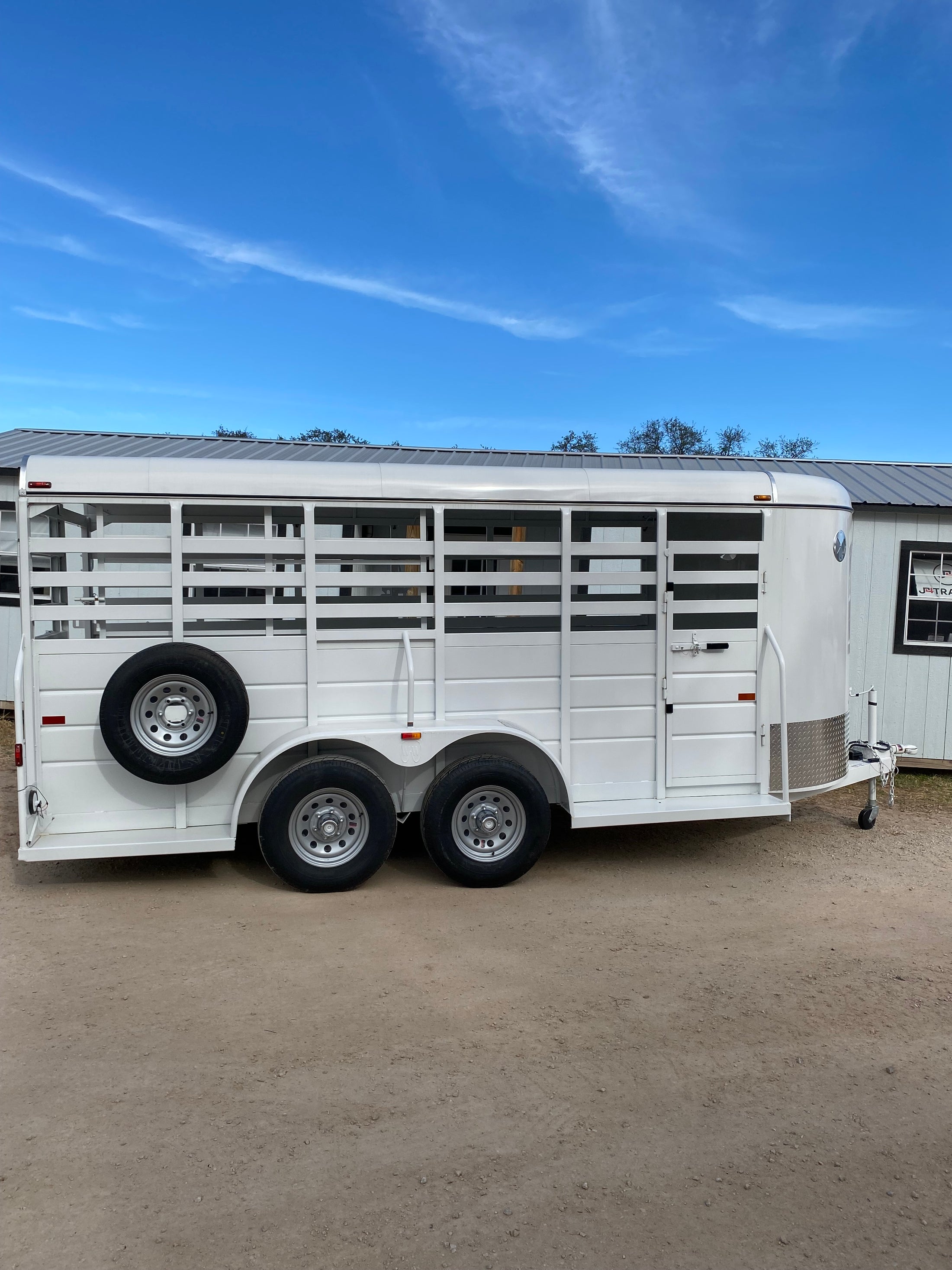 WW 5x14 2026 Livestock Trailer WHITE- 8206