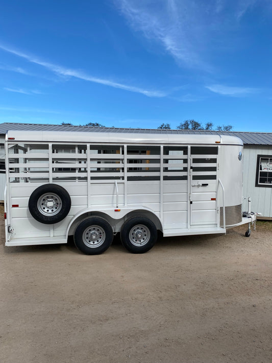 WW 5x14 2026 Livestock Trailer WHITE- 8206
