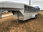 Calico 20 x 6 x 6'6 Gooseneck Livestock Trailer gray - 0699